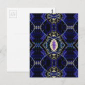 エッチングされたコバルト ポストカード (正面/裏面)