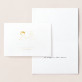 エッチングされたゴールドフォイル花嫁&花嫁ウェディングカード 箔カード (ディスプレー)