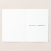 エッチングされたゴールドフォイルLOVEグリーティングカード 箔カード (内部)