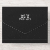 エッチングされたフローラすべて1つの結婚式の招待 オールインワン招待状 (背面)