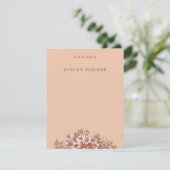 エッチングされたフローライラストレーション文房具 – オレンジ (スタンド正面)