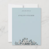 エッチングされたフローライラストレーション文房具 – ターコイズ (正面)