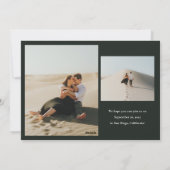 エッチングされた日付フレームの水平フォトカードを保存 シーズンカード (裏面)