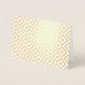 エッチングされた金ゴールドと白い蛇行 箔カード (正面)