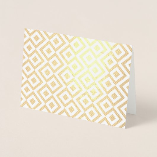 エッチングされた金ゴールドと白い蛇行 箔カード (正面)