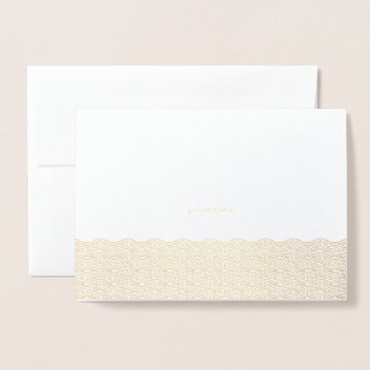 エッチングされた金中国の箔の雲グリーティングカード 箔カード (封筒付き正面)