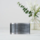 エッチングされた金属プレートの青 名刺 (スタンド正面)