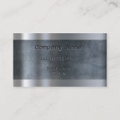 エッチングされた金属プレートの青 名刺 (裏面)