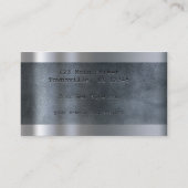 エッチングされた金属プレートの青 名刺 (正面)