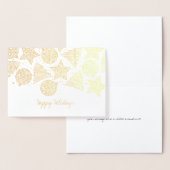 エッチングされた金箔ホリデーパターンクリスマスカード 箔カード (ディスプレー)