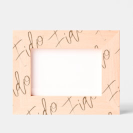 エッチングウッドペットNAMEパターンタイムレスキープサケ レーザー彫刻フレーム