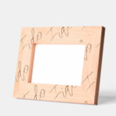 エッチングウッドペットNAMEパターンタイムレスキープサケ レーザー彫刻フレーム (左)