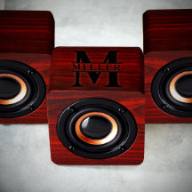 エッチングスタイリッシュされたCherrywood Bluetoothスピーカー
