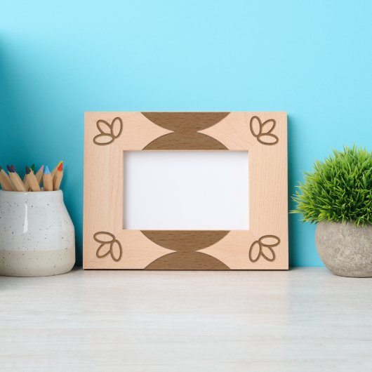 エッチングフレーム – 離れと半円 レーザー彫刻フレーム (正面)