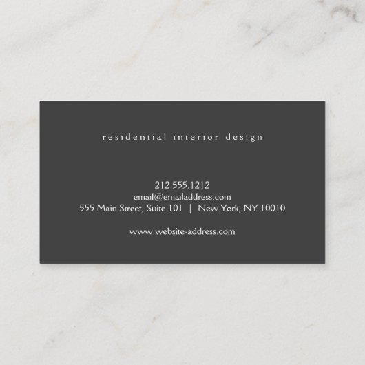 エッチングモダン金ゴールドサークルII名刺 名刺 (裏面)