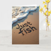 エッチング加工の「Just Fish」父の日カード カード (黄色い花)