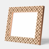 エッチング木製格子模様写真枠 レーザー彫刻フレーム (左)