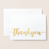 エッチング金箔ありがとうグリーティングカード 箔カード (封筒付き正面)