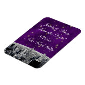 エッチングNYCスカイライン2紫金ゴールドスター救日 マグネット (左側)