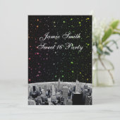 エッチングNYCスカイライン2 Rainbow Star Sweet 16 V 招待状 (スタンド正面)