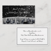 エッチングNYCスカイライン#2ブラックWhtハート挿入カード エンクロージャーカード (正面/裏面)