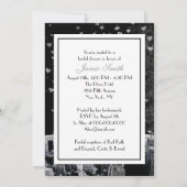 エッチングNYCスカイライン#2ブラックWht HrtブライダルショアV 招待状 (裏面)