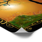 エッツ・チャイム・ツリー・オブ・ライフ・ヘブライ語アルファベットギクレアート ポスター (角)