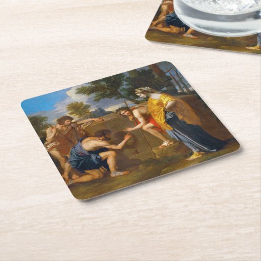 エットインアルカディアエゴプッシン スクエアペーパーコースター (アングル)