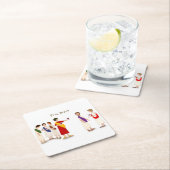 「エットゥ・ブルート？」 ジュリアス・シーザーアットアパーティー スクエアペーパーコースター (インサイチュ)