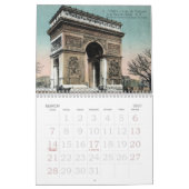エッフェタワー、ヴィンテージPostcardsof Paris in theEa... カレンダー (3月 2027)
