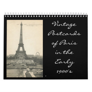 エッフェタワー、ヴィンテージPostcardsof Paris in theEa... カレンダー