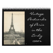 エッフェタワー、ヴィンテージPostcardsof Paris in theEa... カレンダー (カバー)