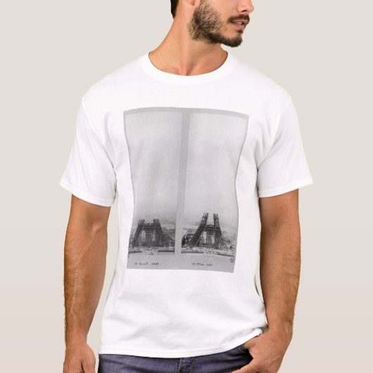エッフェルの建築の2つの概観 Tシャツ (正面)