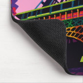 エッフェルカラフルタワーお祝い マウスパッド (コーナー)