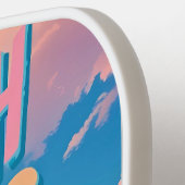 エッフェルスマッシュ – パリピックボールデザイン ピックルボールラケット (左詳細)