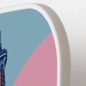 エッフェルスマッシュ – パリピックボールデザイン ピックルボールラケット (左詳細)