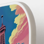 エッフェルスマッシュ – パリピックボールデザイン ピックルボールラケット (左詳細)