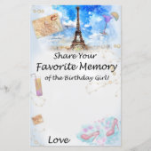 エッフェルタワーお気に入りの誕生日ガールの記憶 (正面)