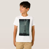 エッフェルタワーが稲妻 Tシャツ (正面フル)