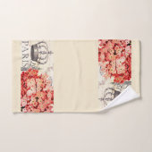 エッフェルタワーとあじさい風呂タオル バスタオルセット (ハンドタオル)