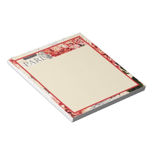 エッフェルタワーとアジサイ ノートパッド (アングル)