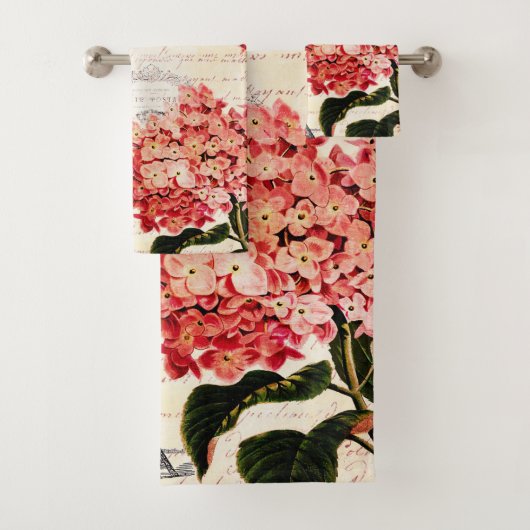 エッフェルタワーとアジサイ バスタオルセット (インサイチュ)