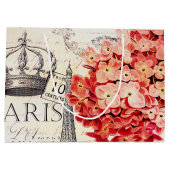 エッフェルタワーとアジサイ ラージペーパーバッグ (裏面)