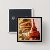 エッフェルタワーとカルーセル 缶バッジ (正面&裏面)