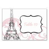 エッフェルタワーとスクロール テーブルナンバー (正面)