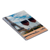 エッフェルタワーとワインの2つのグラス ノートブック (右側)