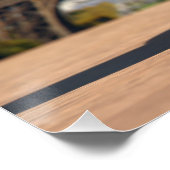 エッフェルタワーとワインの2つのグラス ポスター (コーナー)