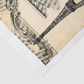 エッフェルタワーと単語"パリ"プリント 薄葉紙 (詳細)