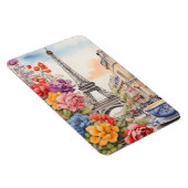 エッフェルタワーと美しい花1 マグネット (右側)