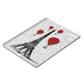 エッフェルタワーと赤い熱気球 ノートブック (左側)